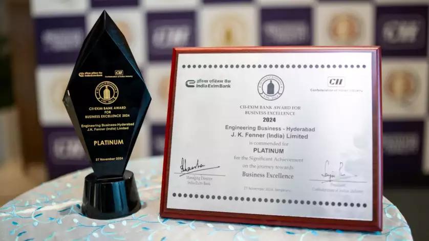JK Fenner - Engineering Business honoured JK Fenner wins the prestigious platinum category award at the 32nd CIIExcellence Summit
