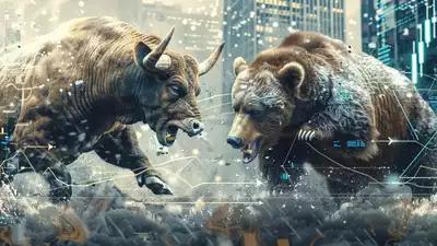 Technical Analysis shows bearish pressure, with Choice Broking's Hardik Matalia noting significant selling at higher levels. (AI image) Stock market today: BSE Sensex slips over 350 points; Nifty50 below 23,600