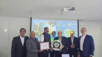 A plaque was handed over to Rajiv Mittal, chairman, Wabag House, by C Shekar Reddy, national vice-chairman, CII-IGBC. Wabag House wins Indian Green Building Council platinum re-certification