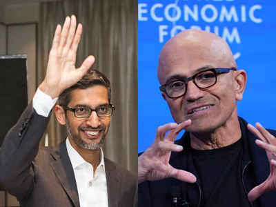 Sundar Pichai (left) and Satya Nadella Nadella, Pichai lead as ‘most influential global Indians’