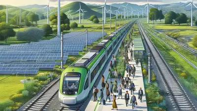 Indian Railways is progressing towards achieving complete electrification of broad gauge routes. (AI image) Indian Railways' net zero plan