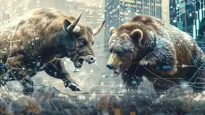 Analysts indicate that Indian markets are likely to remain subdued due to weak global indicators . (AI image) Stock market today: BSE Sensex opens in green; Nifty50 above 22,100