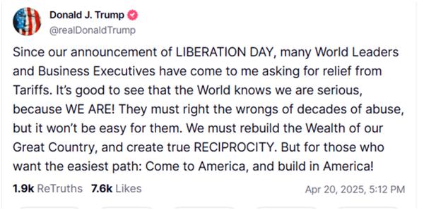 (Captured from Trump’s Truth Social)