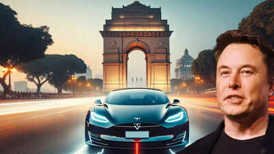 Elon Musk announced on X on Saturday about his anticipated visit to India this year. (AI image) Elon Musk’s Tesla eyes India to diversify its global supply chain; in talks with CG Semi, Micron