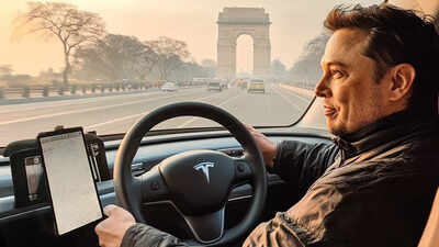 Elon Musk recently announced on X his plans to visit India this year. (AI image) Elon Musk’s Tesla refunds early India bookings, leases office space: Signs of India entry soon?
