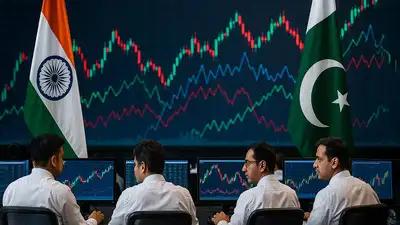 Sensex has shown resilience by gaining 1.5%, highlighting the difference in economic stability and market confidence between the two countries. (AI image) Pakistan stock market drops around 4% since Pahalgam terror attack, but India’s Sensex is up 1.5%