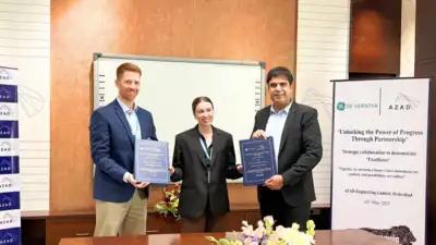 Azad Engineering chairman & CEO Rakesh Chopdar while signing contract with GE Vernova Azad Engg bags $53.5 million contract from GE Vernova’s steam power services unit