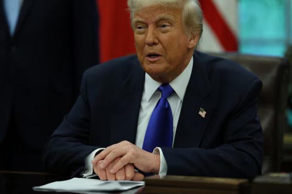U.S. President Donald Trump speaks before signing executive orders in the Oval Office at the White House, in Washington, D.C., U.S., May 5, 2025. REUTERS