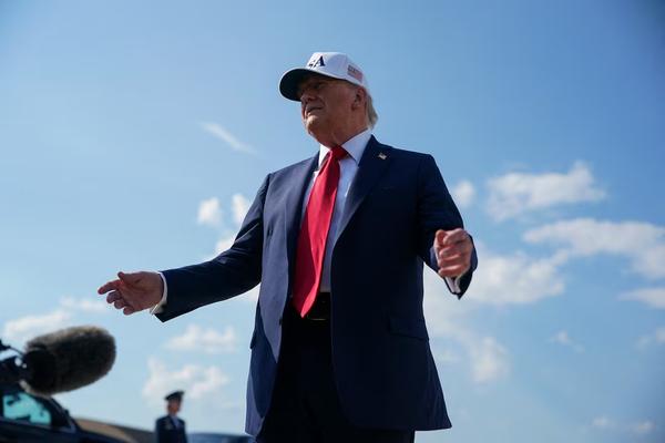 U.S. President Donald Trump speaks to the press before boarding Air Force One as he departs for Iowa, at Joint Base Andrews, Maryland, U.S., July 3, 2025. REUTERS