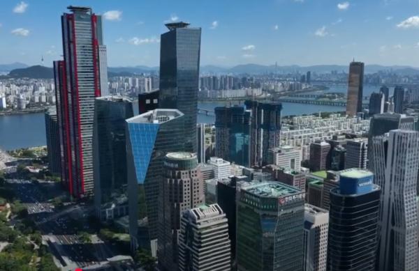A view of the Yeouido financial district (Captured from KBS)