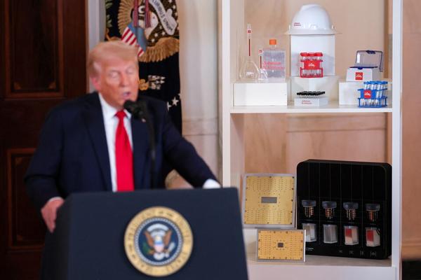 U.S. President Donald Trump at an 'Investing in America' event