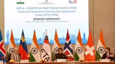 India and EFTA Bloc Seal Historic $100 Billion Trade Pact