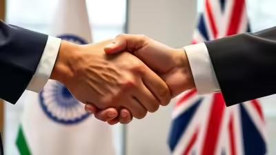 This is an AI-generated image, used for representational purposes only. India-UK free trade pact