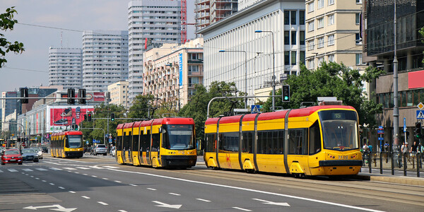 Trams in Warsaw (Captured from WTP website)