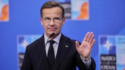 Swedish Prime Minister Ulf Kristersson (AP image) 'Situation in Gaza utterly deplorable': Swedish PM urges EU to suspend trade ties with Israel; calls for unrestricted humanitarian aid
