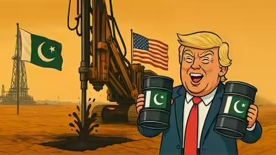Trump's assertion about assisting Pakistan in building huge oil reserves for potential exports to India appears overly optimistic. (AI image) Trump's assertion about assisting Pakistan in building huge oil reserves for potential exports to India appears overly optimistic.
