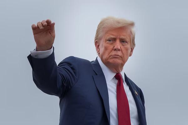 U.S. President Donald Trump boards Air Force One