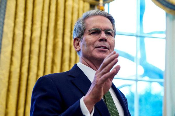 U.S. Secretary of the Treasury Scott Bessent speaks at the White House